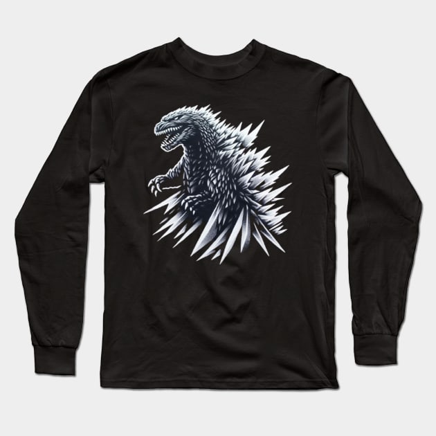 Godzilla Long Sleeve T-Shirt by  El-Aal